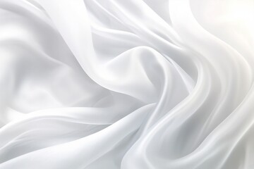 Obraz premium White transparent fabric abstract background. Ai generative