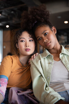Teenagers with look of judgment