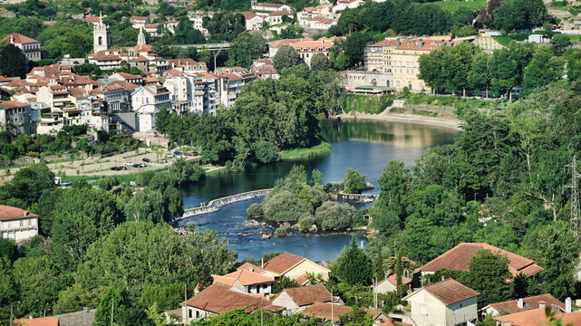 Amarante vista cidade, montanhas