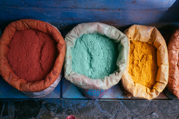 Powder colored pigments