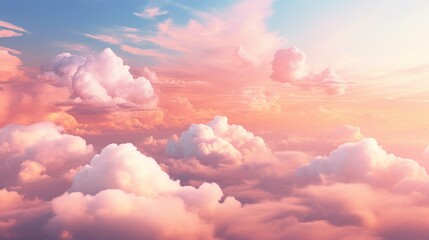 Sky on sunset. Colorful clouds. Nature composition. panorama soft pink lights