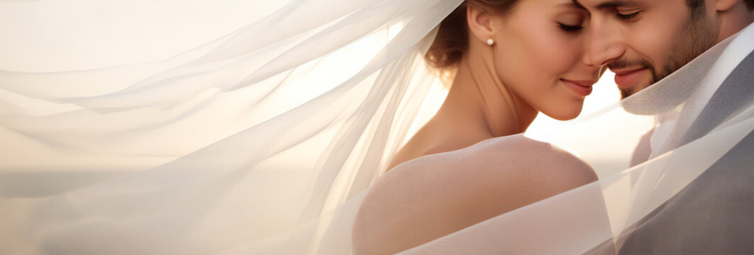 Marriage, Romantic portrait of Couple