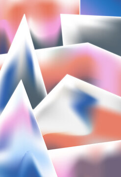 Abstract pattern illustration featuring glowing metallic wavy liquid 