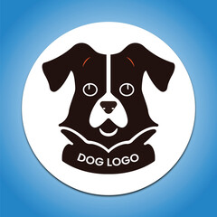 vector cute dog logo design