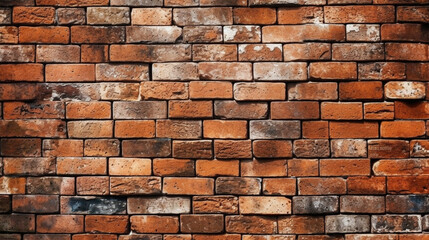 Brick wall texture pattern background 3D render illustration. Generative Ai.