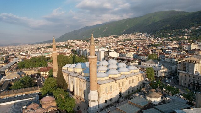 Bursa Ulu Mosque Among The Greens