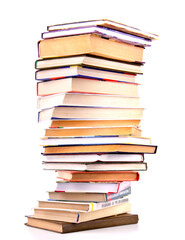 Pile of Books isolated on white background