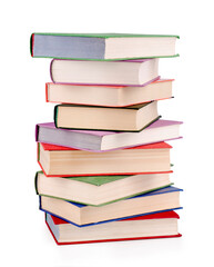 Pile of Books isolated on white background