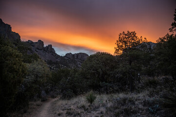 Pinnacles Heads Toward Chisos Mountains at Sunrise