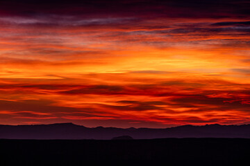 Rainbow Of Colors at Sunset Over Big Bend