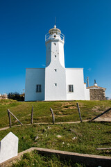 Fototapeta na wymiar Inceburun Lighthouse in Sinop. Turkey. Inceburun is the northernmost point of the Turkey.