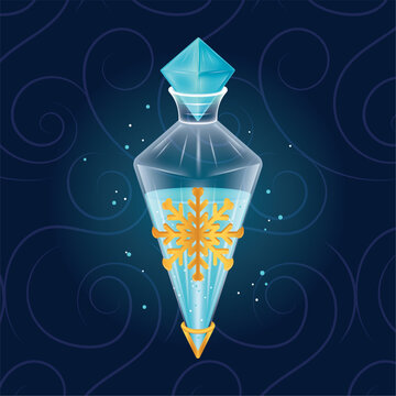 Isolated colored magical potion elixir Vector illustration