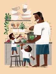 cooking family