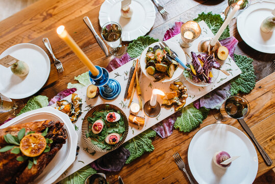 Thanksgiving holiday table - Powered by Adobe