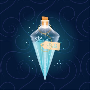 Isolated colored magical potion elixir Vector illustration
