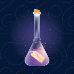 Isolated colored magical potion elixir Vector illustration