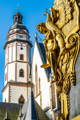 historic buildings at the old town of Leipzig - Germany