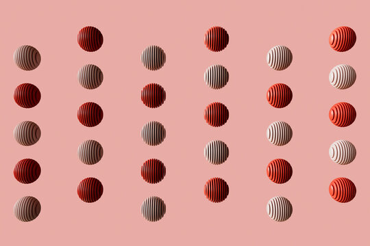 Fototapeta many spheres in different positions