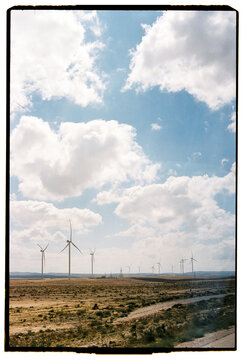 Wind farm at desert