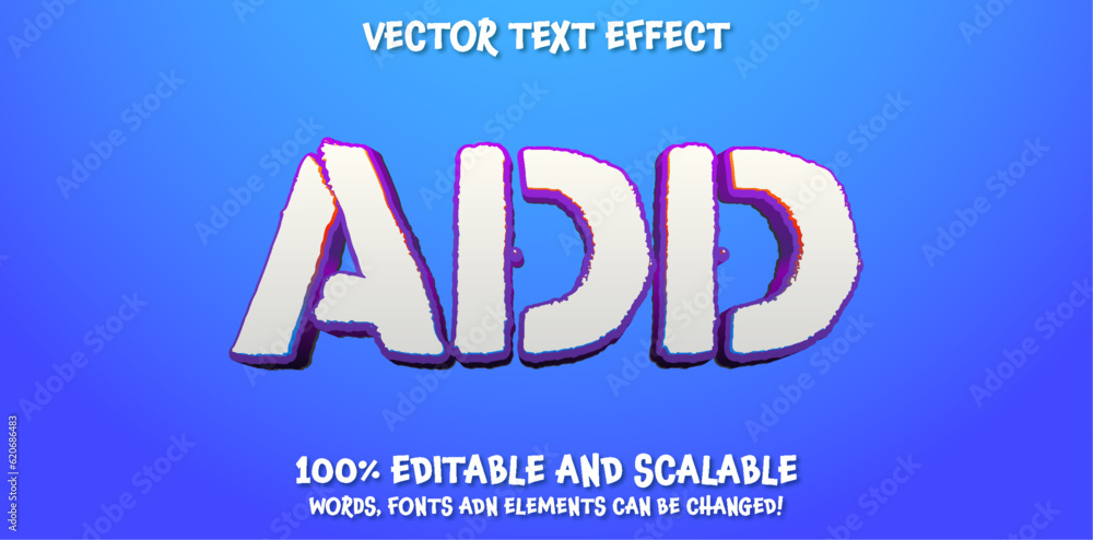 Poster text, minimalistic style editable text effect