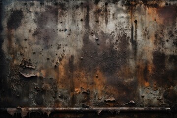 Dirty rusty metal background. Generative ai.