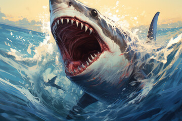 jaws shark illustration