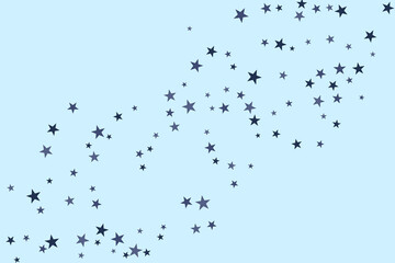 Star confetti. Abstract casual confetti background. Bright design pattern.