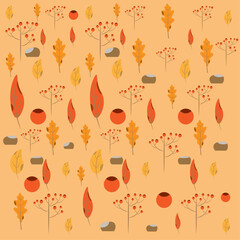 Vector flat design autumn background