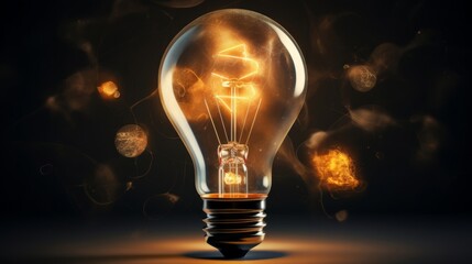 A light bulb with an arrow inside, representing the concept of innovation and new ideas