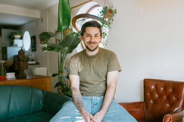 Man about to get a home haircut 