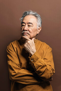 Trendy Senior Smiling Man