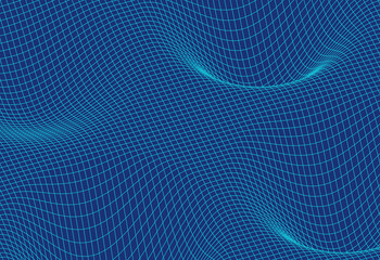 Mesh landscape with dips in terrain