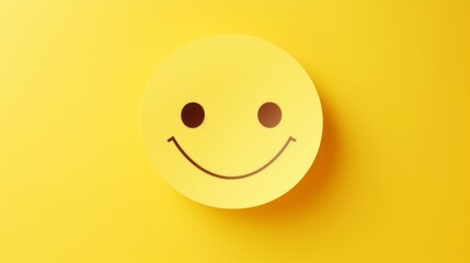 A yellow smiley face on a bright background with a happy expression