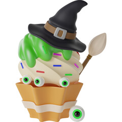 Halloween Cupcakes 3d Illustration