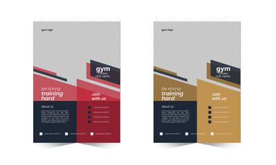 GYM or Fitness Flyer Design Template or  Layout