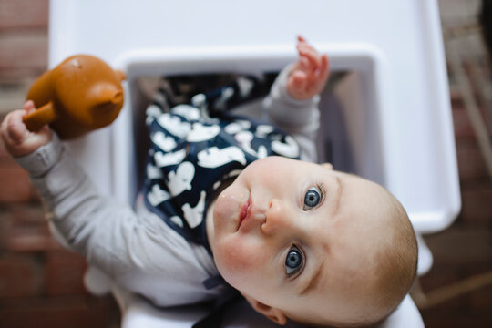 Baby in highchair