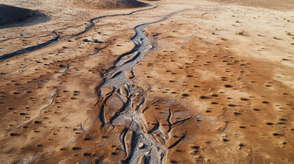 Fototapeta na wymiar Drone photo of Arizona desert and roads taken with DJI mini 3 pro