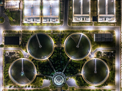 Modern wastewater treatment plant of chemical factory