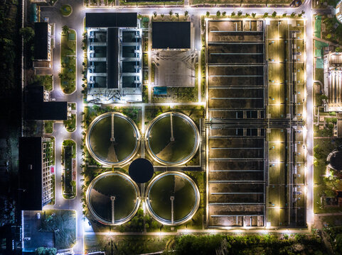 Modern wastewater treatment plant of chemical factory
