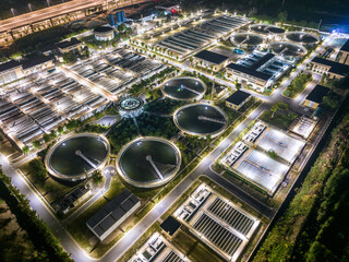 Modern wastewater treatment plant of chemical factory