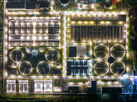 Modern wastewater treatment plant of chemical factory