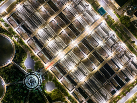 Modern wastewater treatment plant of chemical factory