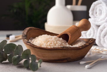Sea salt, towels and other bath accessories