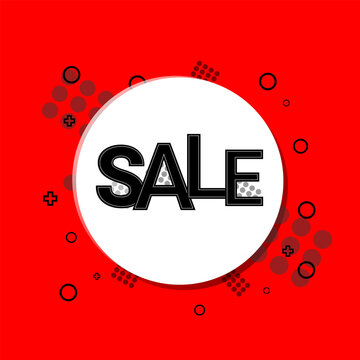 sale banner. Sale offer price sign. discount text. vector