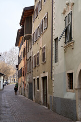 Old streets of the Italian city of Trento