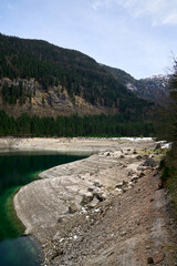 Colorful panorama of Vorderer Gosausee lake. Splendid day view of Austrian Alps, Upper Austria, Europe.