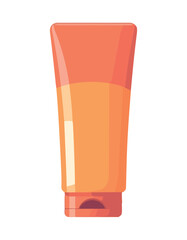 Moisturizer tube in plastic container, beauty product