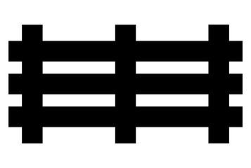 Black garden fence wooden door silhouette symbol balcony defense art