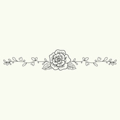 Beautiful realistic hand-drawn artistic floral vintage bouquet  composition decorative sketch