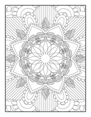 Pattern for coloring book. Flower Mandala Coloring Page.Coloring Page For Adult.Mandala Coloring Page. Coloring Page. Mandala.Mandala coloring page KDP interior.Mandala.Kids Coloring Pages